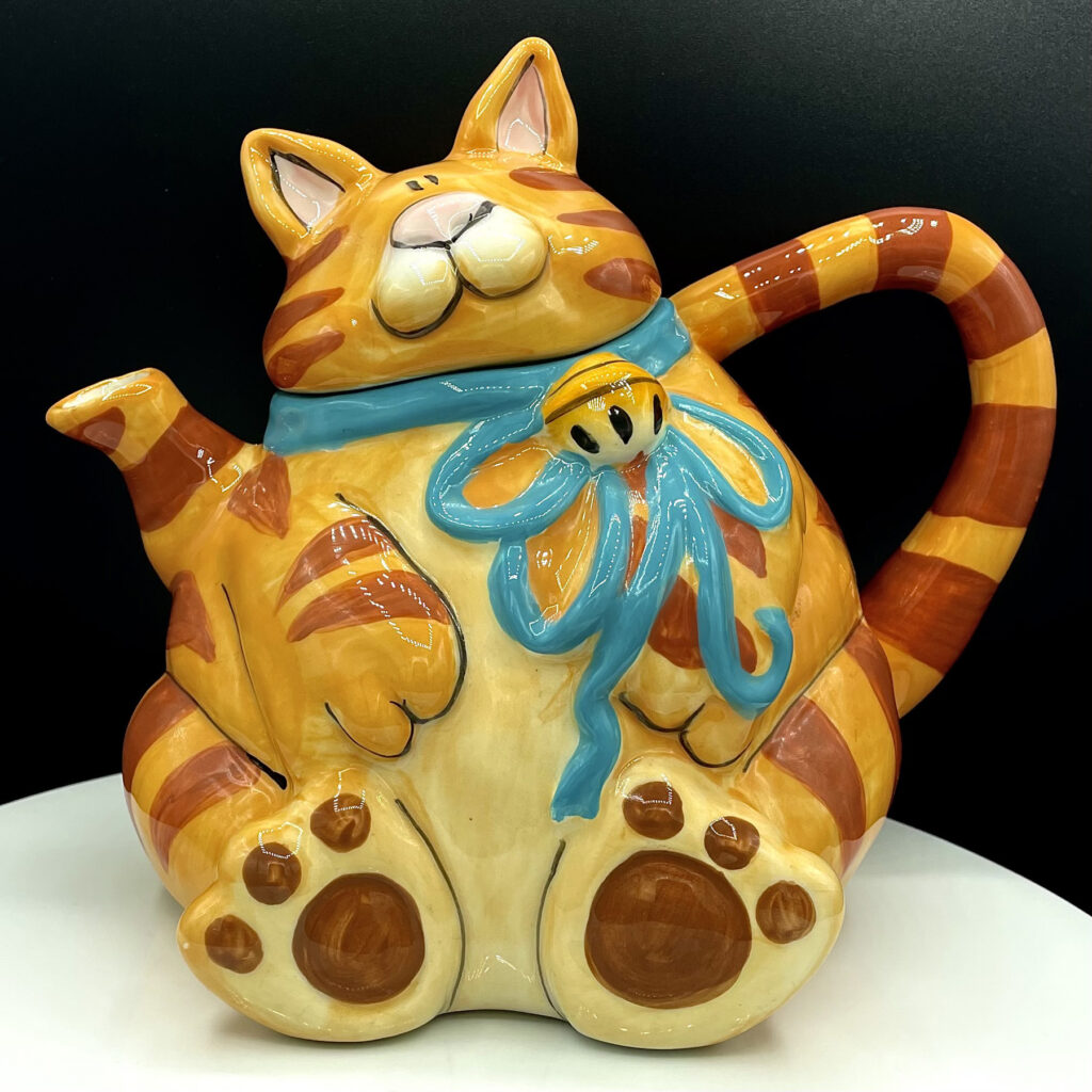 Cat Orange Teapot