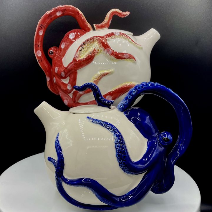 Blue Octopus Teapot
